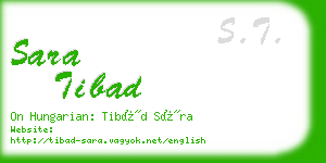 sara tibad business card